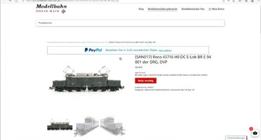 Roco 43716 H0 DC E-Lok BR E 94 001 der DRG, OVP.jpg
